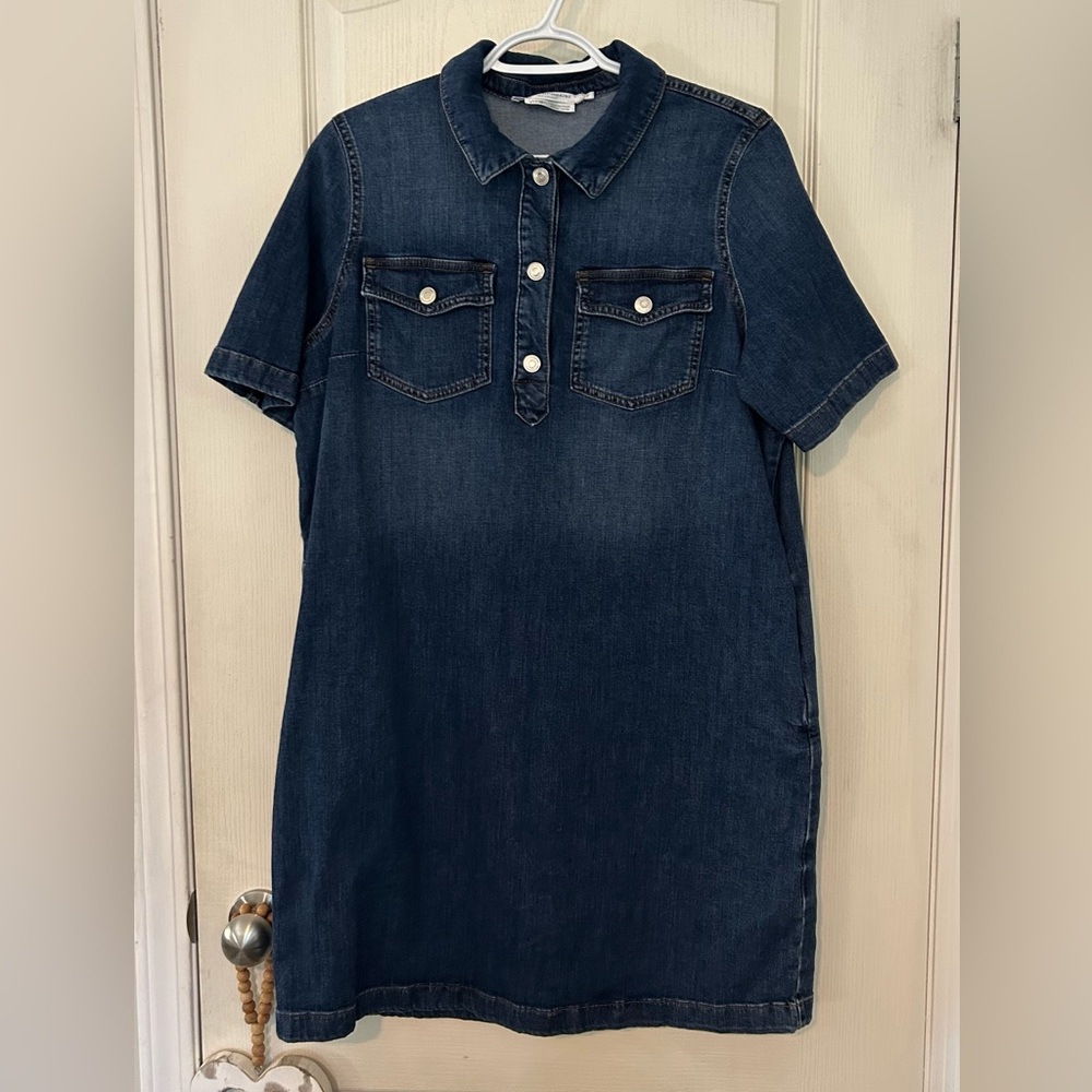 Contemporaine Denim Short Sleeve Dress